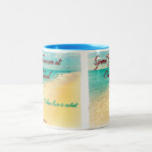 Caticaの島のコーヒー・マグであなたの夏を過ごして下さい ツートーンマグカップ (中央)