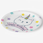 Caticorn | お誕生日おめでとう ペーパープレート (アングル)