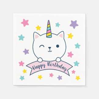 Caticorn | ナプキン | お誕生日おめでとう スタンダードカクテルナプキン