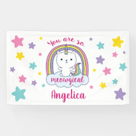 Caticorn | バナー | 白 横断幕