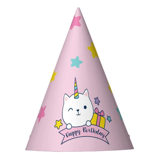 Caticorn | パーティーハット | ピンク (正面)
