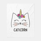 Caticorn フリースブランケット (正面)