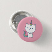 Caticorn | ボタン | ピンク 缶バッジ (正面&裏面)