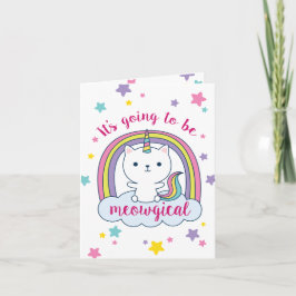Caticorn | 招待状 | 折りたたみ | 白