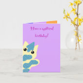 Caticorn Birthday card カード (黄色い花)