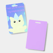 Caticorn  Birthday Favor Bags バッジ (正面＆裏面)