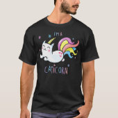 Caticorn Meowgical Rainbow  Cat Kittycorn Tシャツ (正面)
