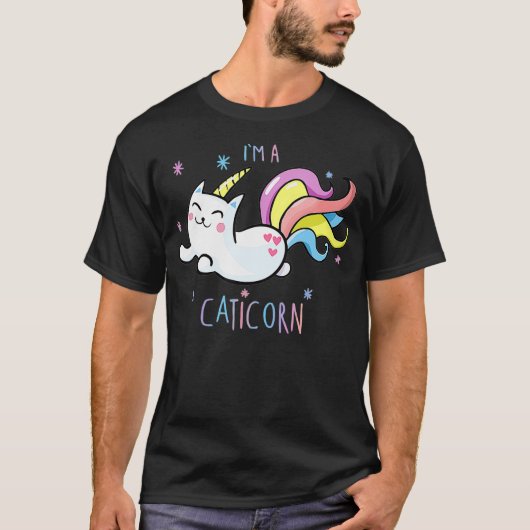 Caticorn Meowgical Rainbow  Cat Kittycorn Tシャツ (正面)