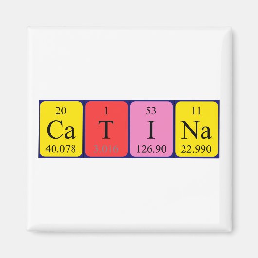 Catina周期表名磁石 マグネット (正面)