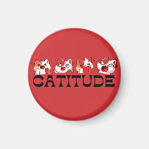 Catitude Magnet – Cute Kawaii Cat Design 🐾💖