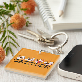 Catitude Memories – Meow Mood Keychain 🐾 キーホルダー