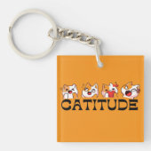 Catitude Memories – Meow Mood Keychain 🐾 キーホルダー (正面)