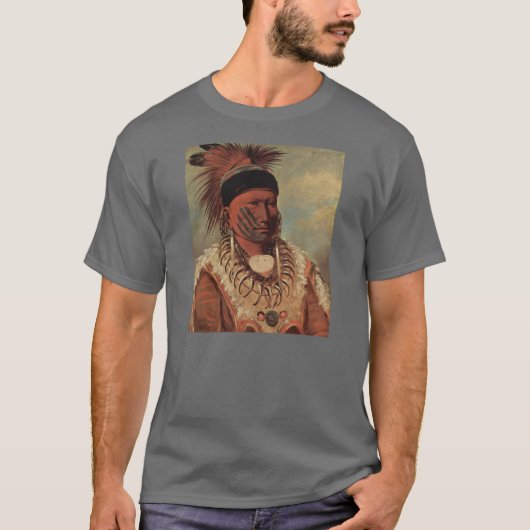 Catlinのネイティブアメリカンの芸術 Tシャツ (正面)