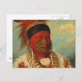Catlin - The White Cloud, Head Chief of the Iowas ポストカード (正面/裏面)
