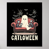Catloween Ghost Halloween ポスター (正面)