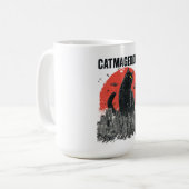 Catmageddon Giant Cat Monster City Kaiju Funny Pet コーヒーマグカップ (正面左)