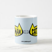 "CATMAN" メンズ 猫好き レトロ ロゴ コーヒーマグカップ (中央)