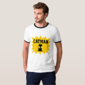 CATMAN メンズ 猫Tシャツ Tシャツ (正面フル)
