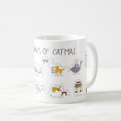 Catmasのクリスマス猫のおもしろいな12日 コーヒーマグカップ (正面右)