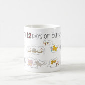 Catmasのクリスマス猫のおもしろいな12日 コーヒーマグカップ (中央)