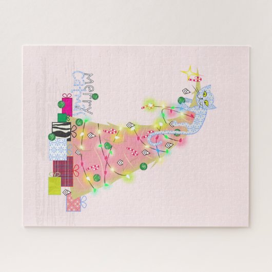 Catmas Tree Christmas ジグソーパズル (横)