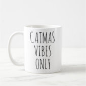 Catmas Vibes Only Holiday Cat コーヒーマグカップ (左)