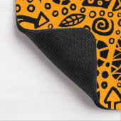 Catnip Dreams - Black on Orange FF9900 マウスパッド (コーナー)