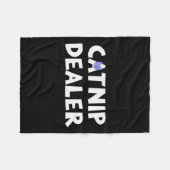 Catnip Er Funny Cat フリースブランケット (正面(横))