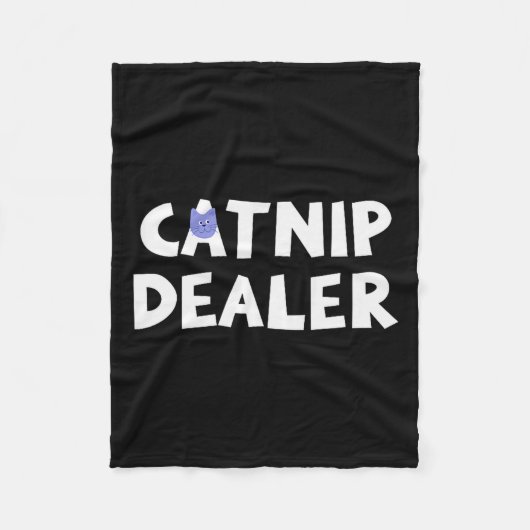 Catnip Er Funny Cat フリースブランケット (正面)
