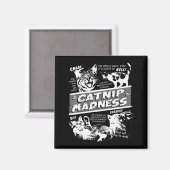 Catnip Madness Cute Kitten Funny Cat Pet Humor マグネット (正面/裏面)