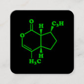 Catnip Nepetalactone Molecular Chemical Formula スクエア名刺 (正面)