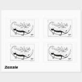 Catnipsステッカー 長方形シール (シート)