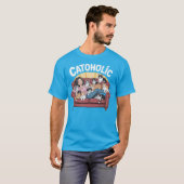 CATOHOLIC -おもしろい猫好きTシャツ Tシャツ (正面フル)