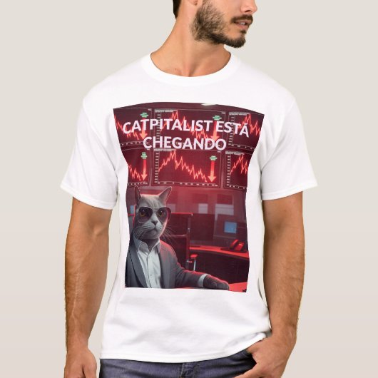 Catpitalist：コメディア・ド・クラッシュ・ド・メルカド Tシャツ (正面)