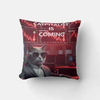 Catpitalist：マーケットクラッシュコメディ – おもしろい枕 クッション