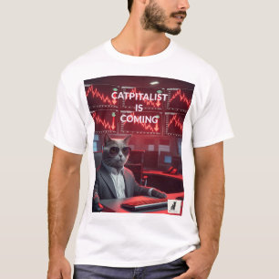 CATPITALIST IS'来s - Market Crash Catボス Tシャツ