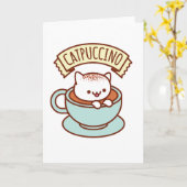 CATPUCCINOの挨拶状 カード (黄色い花)