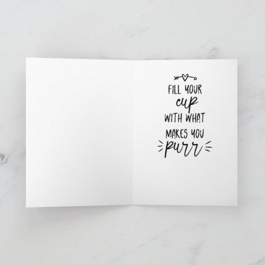 Catpuccinoの漫画猫およびやる気を起こさせるな引用文カード カード (内部)