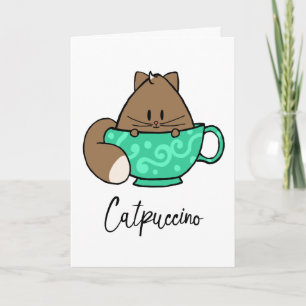 Catpuccinoの漫画猫およびやる気を起こさせるな引用文カード カード