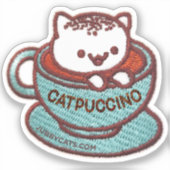 CATPUCCINO CAT刺繍パッチシール シール (正面)