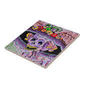 Catrinaの死んだタイルのDia de Los Muertos Day タイル (側面)