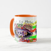 Catrinaの死んだマグのDia de Los Muertos Day マグカップ (正面左)