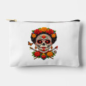 Catrina Artist Sugar Skull–Día de los Muertos アクセサリーポーチ (正面)