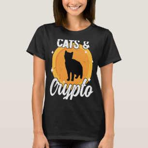 CatsおよびCrypto CryptocurrencyブロックチェーントレーダーF Tシャツ