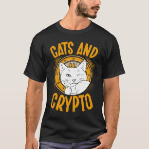 CatsおよびCrypto CryptocurrencyブロックチェーントレーダーF Tシャツ