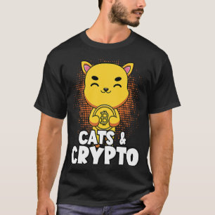 CatsおよびCrypto CryptocurrencyブロックチェーントレーダーF Tシャツ