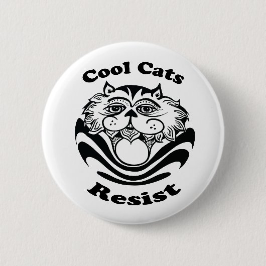 Catsクール Resistボタン 缶バッジ (正面)