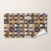 Catsテクスチャ バスタオルセット (ハンドタオル)