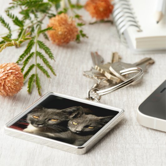 Catsフォトキーリング キーホルダー (側面)