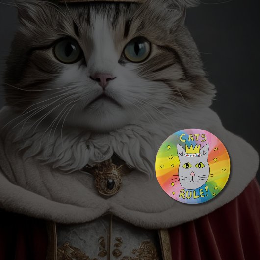 Catsルール猫好きロシアのブルーピンバッジ 缶バッジ